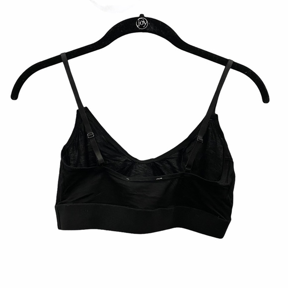 Line + Dot knit black basic wireless wide elastic band T-shirt bralette sz S/XS - Picture 3 of 9